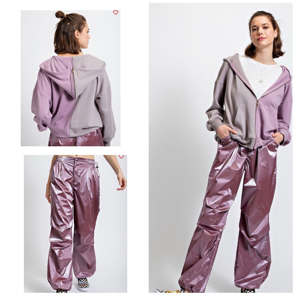 EASEL Two Tone Hoodie & Parachute Pants Set 🛍️ New Arrival